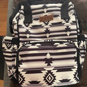 Wrangler Black and White Geometric Baby Bag